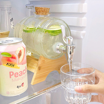 Dhabha with tap water bucket Fruit Tea Jar Rice Fridge Cold Water Pot glass Home Bring your own tap Eurostyle