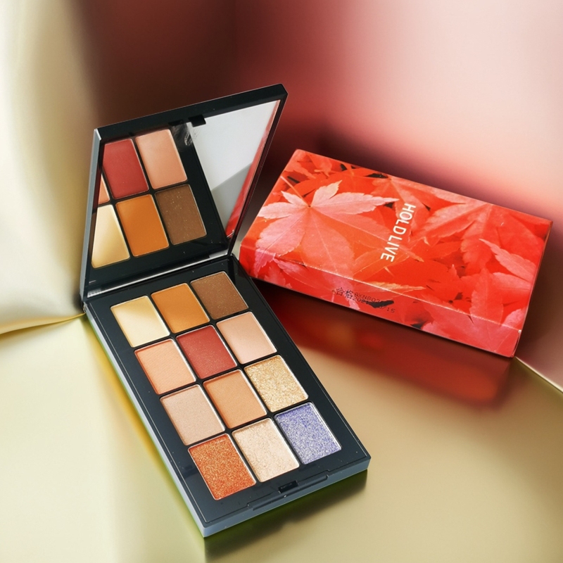Hold Live Red Maple Velvet/Ink Eye Shadow Matte Maple Leaf Pumpkin Brick Red Dry Rose Color Polarized Mermaid Color