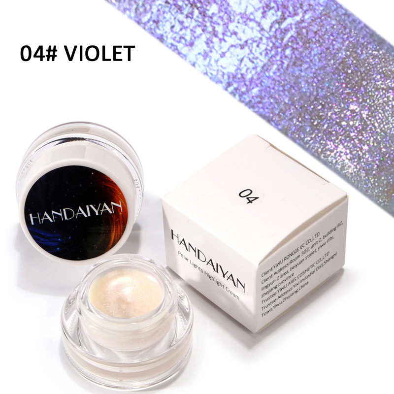 Ins với cùng một đoạn 5 màu Aurora Cầu Vồng ánh sáng cao eyeshadow đầy màu sắc tắc kè hoa bóng cao phân cực cao bóng dán bắt sáng becca