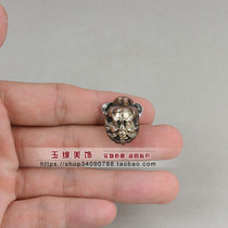 Pure copper red copper Zhong Kui head small pendant small pendant gilt silver gilt gold evil waist key chain accessories