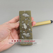 Solid pure copper brass town ruler Wenzhen paper town copper press ruler copper paperweight paper banghai opera toad
