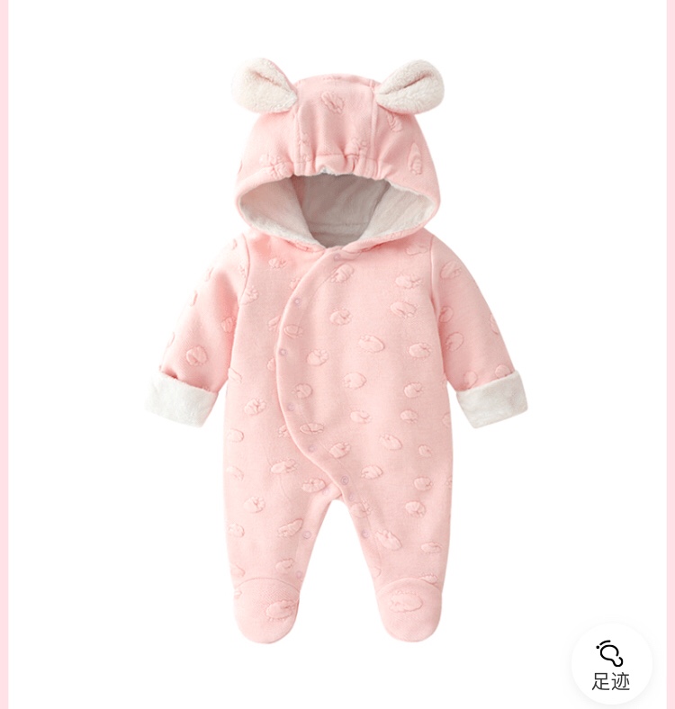 Hộp quà sơ sinh cho bé sơ sinh mùa đông cho bé áo khoác cotton dày jumpsuit hafu quà trăng rằm quần áo sơ sinh