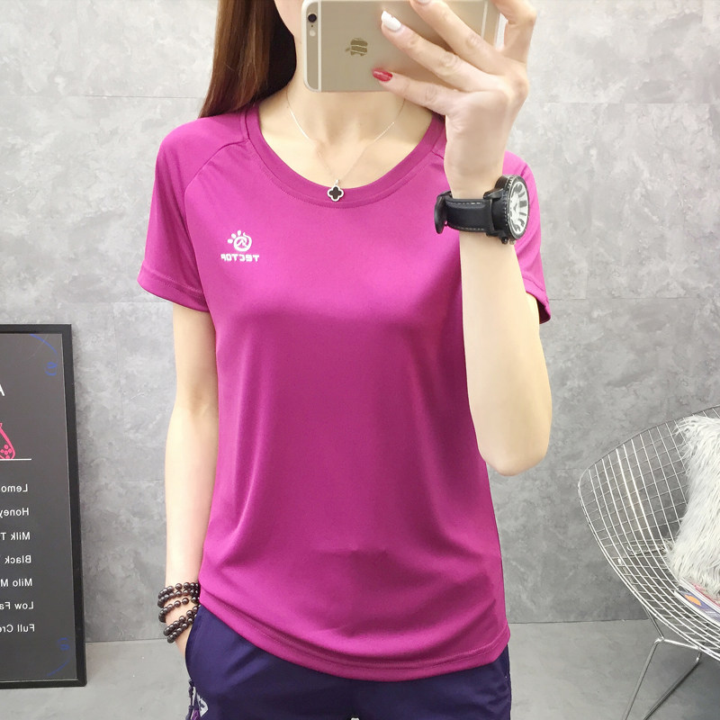 Outdoor Speed Dry T-shirt Summer Round Collar Short Sleeve Speed Dry Clothes Men And Women Running Sports T-Shirt Breathable Fitness Yoga Clothes Lady-Taobao