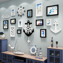 Indoor Ocean Topic Background wall Wall Decoration Mediterranean Style Wall Boat Rudder Decorations Wall Pendant Free