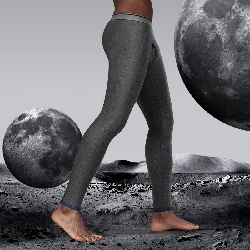 In 2022, new warm pants men's toilet sweaters are hot plus and thick inner pants for men to anti - cold tight