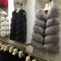Fox fur vest female long 2019 autumn and winter New stitching imitation fur fur coat warm shoulder