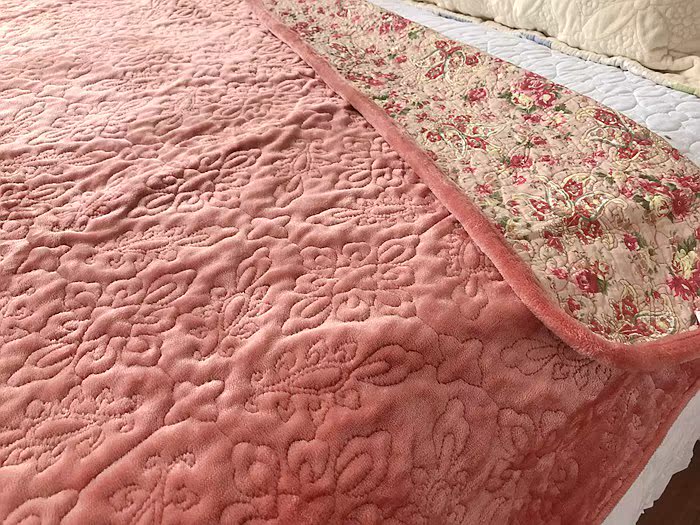 Hàn Quốc siêu mềm ngắn nệm sang trọng chăn bông ấm áp mùa thu và mùa đông dày flannel trải giường dày chăn drap giường 1mx2m