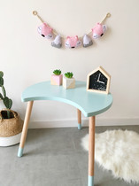 ins decoration Nordic style solid wood simple small house shape silent clock wall decoration childrens room decoration clock