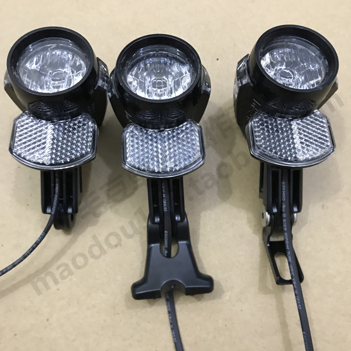 Power-assisted travel bicycle headlight LED lighting 6V power generation hub headlight grinding electric bicycle headlight front fork living room light