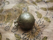 Old Copper Miscellaneous 016------Qing Dynasty Double Tiger Small Tiger Head Bronze Bell