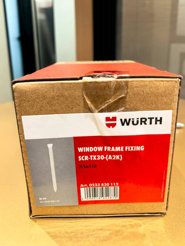 WURTH 112mm Self-Tapping Screws/Specially Designed for Door and Window Installation//Domestic Model