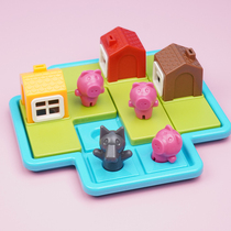 Three Little Pigs Board Games Childrens Space Baby Logic Thinking Training Puzzle Toys Intelligence Table Game