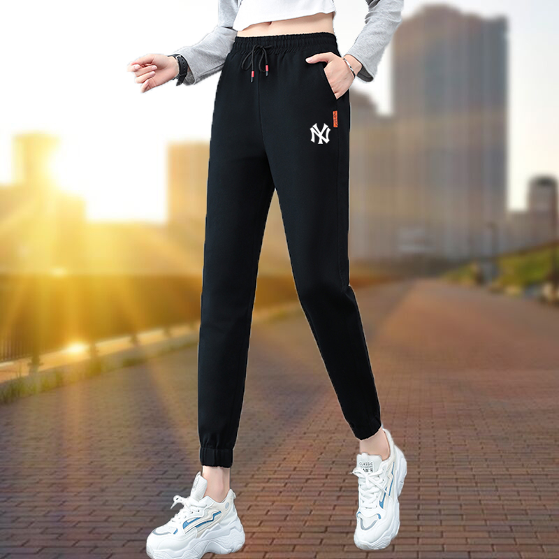 NYVIP pure cotton sports pants women's spring and autumn loose-fitting casual pants 2022 new small body pants women