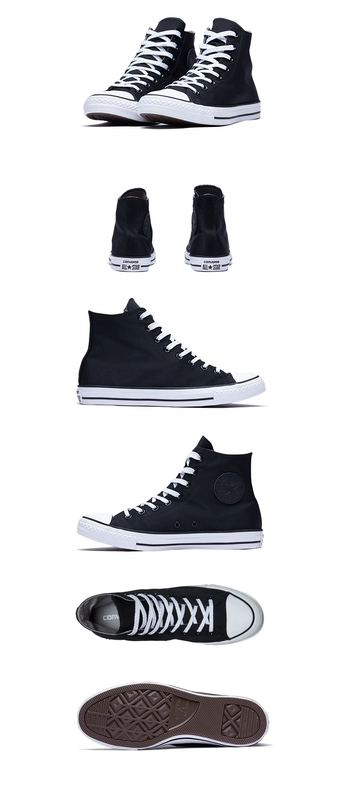 Các dây buộc sẽ được phản chiếu ~ Converse CONVERSE giày cao cổ màu đen và giày cao cổ nữ 159642C - Plimsolls