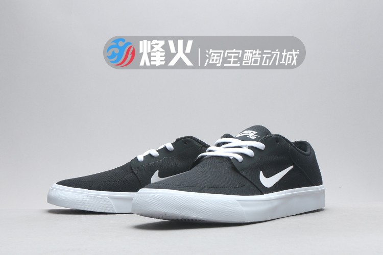 Campfire Sports NIKE SB PORTMORE CNVS Giày thông thường 723874-001 - Dép / giày thường giày thể thao nữ màu đen