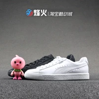 Giày thông thường màu đen và trắng Bonfire Puma Clyde Fleur 364495-01 364670-04 giày sneaker nữ trắng