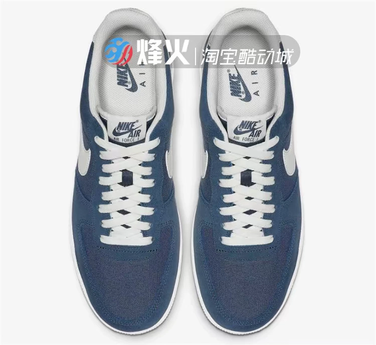 Bonfire Nike Air Force 1 Low 07 2 White Blue Giày vải cắt thấp AQ8741-401 - Dép / giày thường