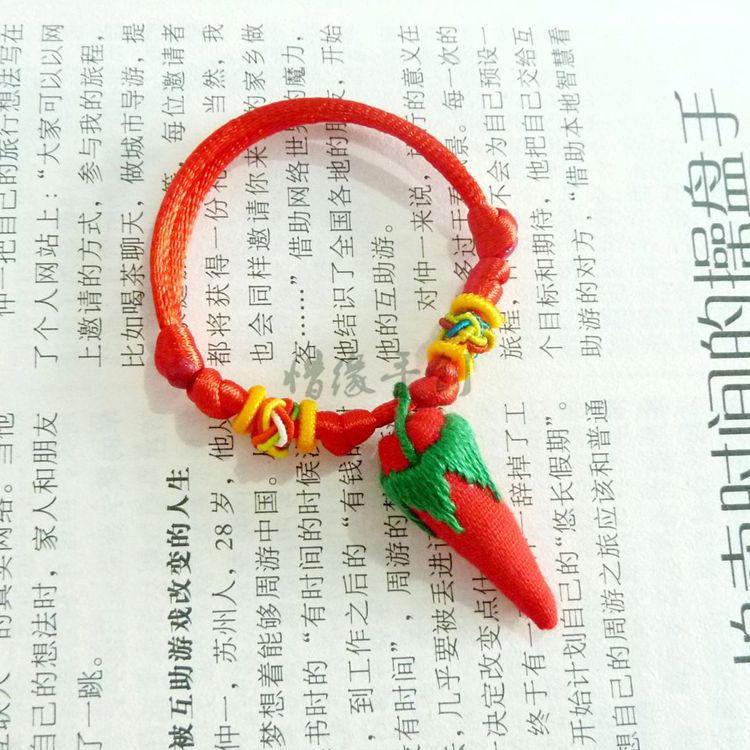 Em bé sơ sinh trẻ em dây đỏ dệt sốc cinnabar hạt tiêu nhỏ tay và chân chuỗi trang sức phụ kiện - Vòng chân phụ kiện thời trang nữ
