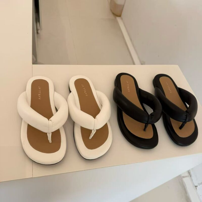 Sheepskin Version~Ttyy2026 New Summer Style Flip-Flops for Women, Trendy Niche Internet Celebrity Thong Sandals for Outdoor Wear