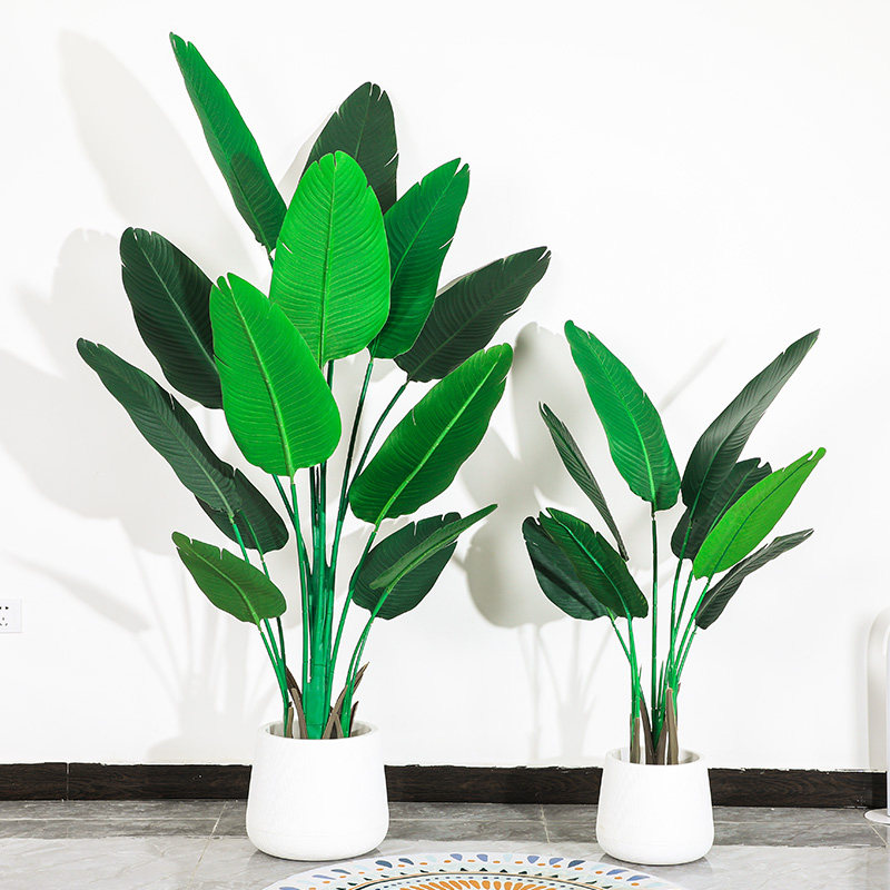 Large Nordic imitation plant bird of paradise traveler banana indoor living room decoration flower fake potted green plant floor ornaments
