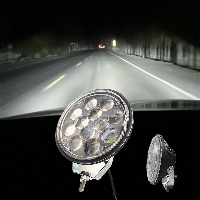 Car LED spotlights searchlights Off-road vehicles installed roof front bar lights 5-inch round spotlights 4D lens super-concentrated light