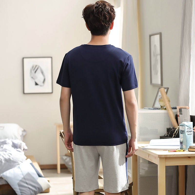 Mens đồ ngủ mùa hè sleeveth ngắn mỏng bông giản dị cỡ lớn ngắn tay bông loose-fitting phù hợp với thời trang quần áo.