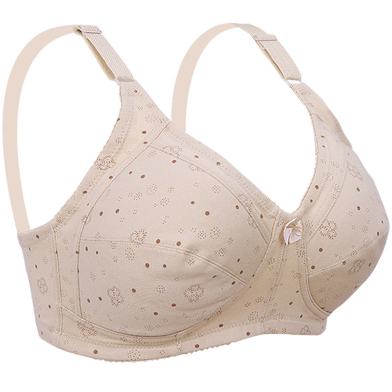 Add fat and increase size bra underwear without steel ring bra middle-aged and elderly women cotton bra mother large cup bra