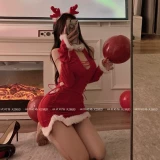 Оригинальное рождественское приталенное платье-комбинация, косплей