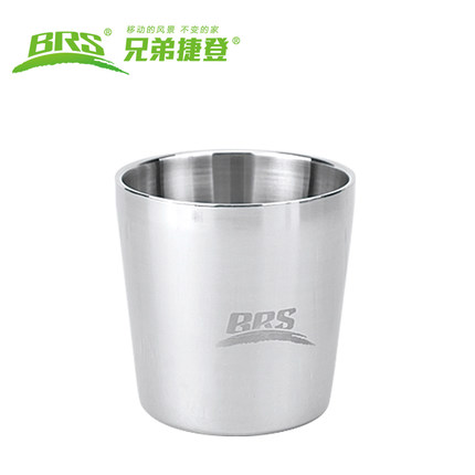 BRS-TS08 09 Double Stainless Steel Cup Camping Cup Healthy Anti-scalding Outdoor Water Cup Portable Coffee Cup
