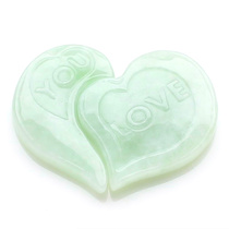 New Myanmar jade natural A goods emerald new love You couple pendant pair with certificate
