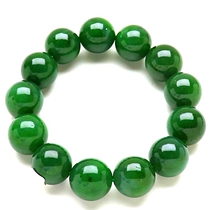 Xinjiang and Tian Yubei jade Great Beads Bracelet Male spinach Spinach Green Round Pearl Bisoft Jade Bracelet Hand Strings Genuine Jade Belt Certificate