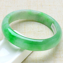 Myanmar high end emerald bracelet A stock natural ice glutinous seed jade floating green spring colored jade bracelet jade jade bracelet