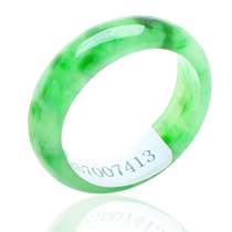 Natural A Goods Emerald Jade Ring Green Ice Glutinous Seed Floating Green Mens Myanmar Flop Jade Ring Finger with Certificate