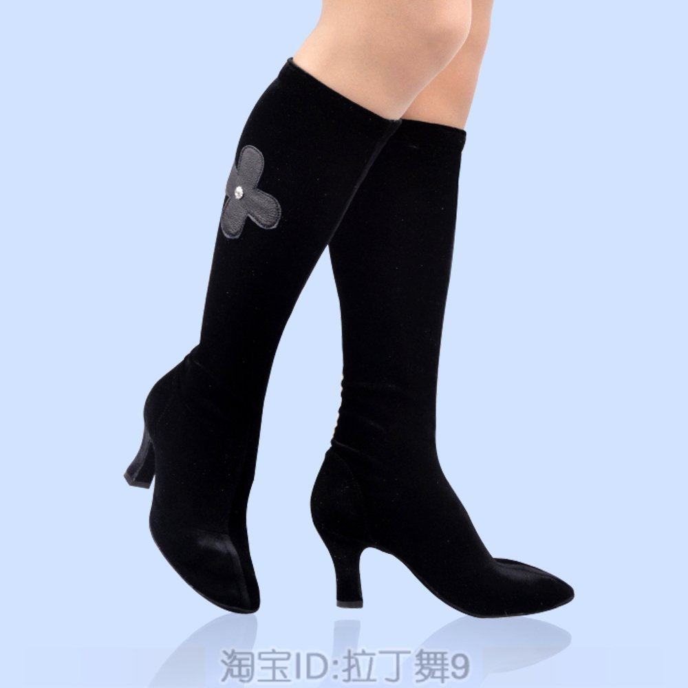 Betty Dance Shoes T17 Velvet Dance Long Boots Women's Latin Dance Shoes Morden Dance Shoes Social Dance Shoes Boots