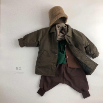 ch heavy industry oversize cotton padded clothes 2020 new children loose long trench coat coat men and women foreign style personality tide fat