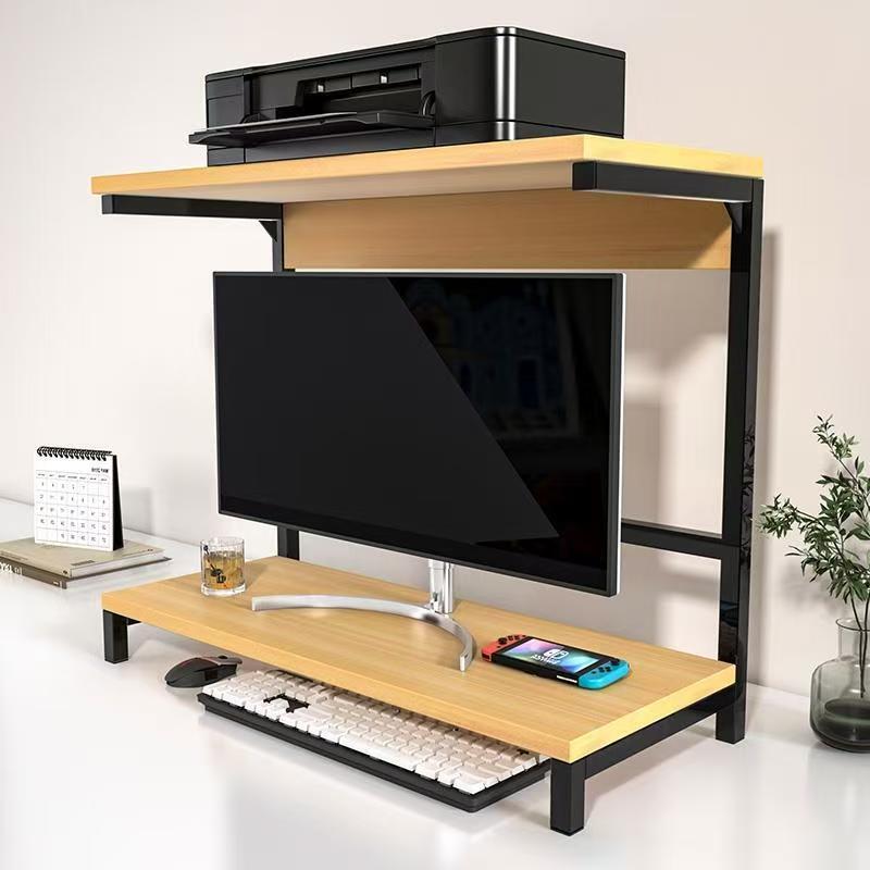 Printer Suspended Storage Rack Office Computer Monitor Double-Layer Elevated Shelf Desktop Copier Storage Rack