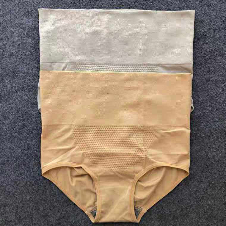 Japanese 3D honeycomb mid-high waist warm palace panties belly control buttock lifting panties women's pure cotton crotch seamless briefs head
