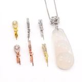 Серебряная подвеска, изумрудная застежка, ожерелье, золото 24 карат