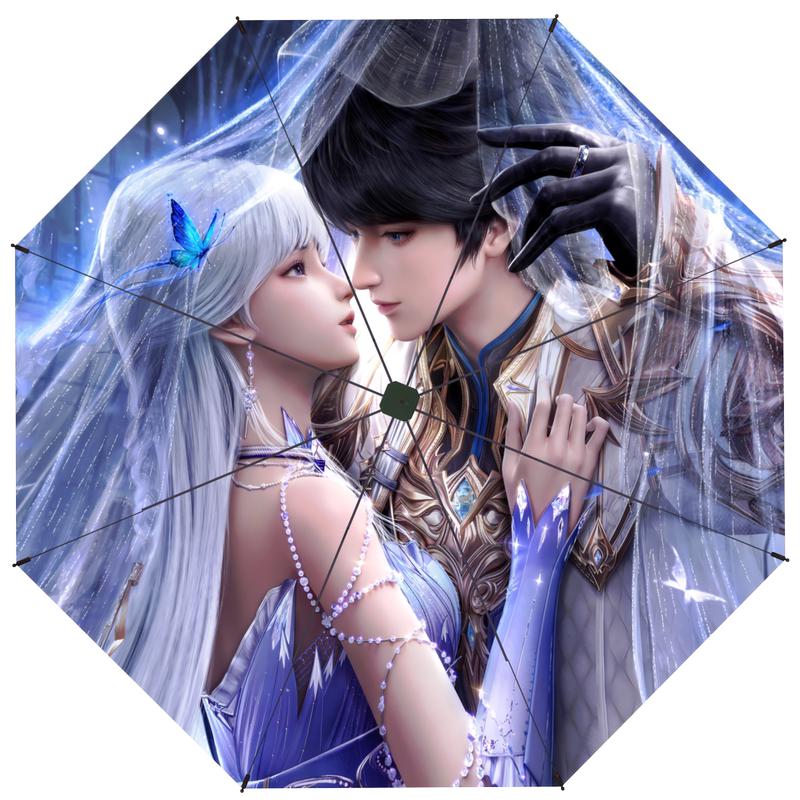 God's Throne 70% off Fully Automatic Anime Cartoon Peripheral Umbrella, Dual-Use for Sun and Rain, Sun Protection, Uv Protection, Safe and Retractable