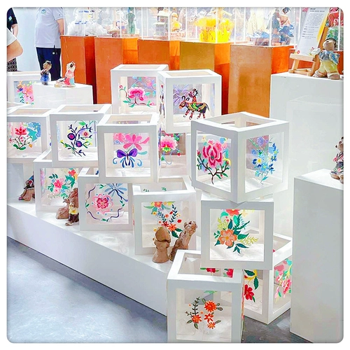 Коробка, окрашенный художественный стенд для раннего возраста, подарок на день рождения