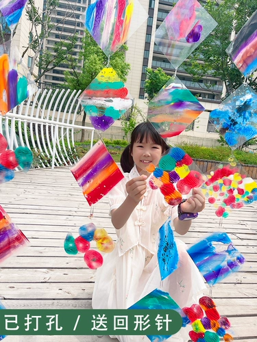 Квадратная прозрачная детская подвеска для раннего возраста из ПВХ, DIY