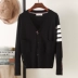 2018bf gió mới dày nữ dài tay mùa thu và mùa đông set đầu áo len kiểu Cardigan