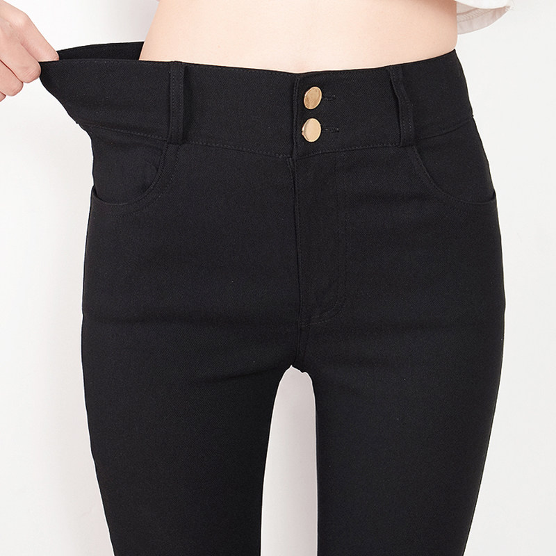 Magic black leggings women wear autumn and winter plus velvet thickened high waist show thin stretch tight pencil small foot pants