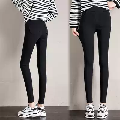 Interior pants women wear Korea 2021 Spring and Autumn New High waist slim tight pencil pants slim elastic narrow pants