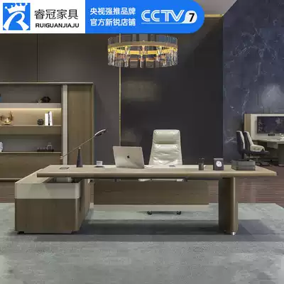 Ruiguan Hyundai desk boss desk manager President Office table and chair combination big class supervisor general manager table
