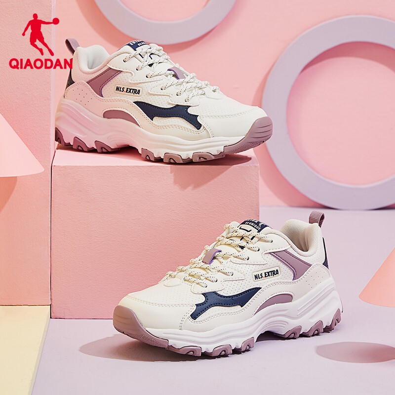 Jordan Dad Shoes for Women, 2026 Summer New Model, Leather Surface with Fleece Lining for Warmth, Panda Sports Height-Increasing Casual Shoes