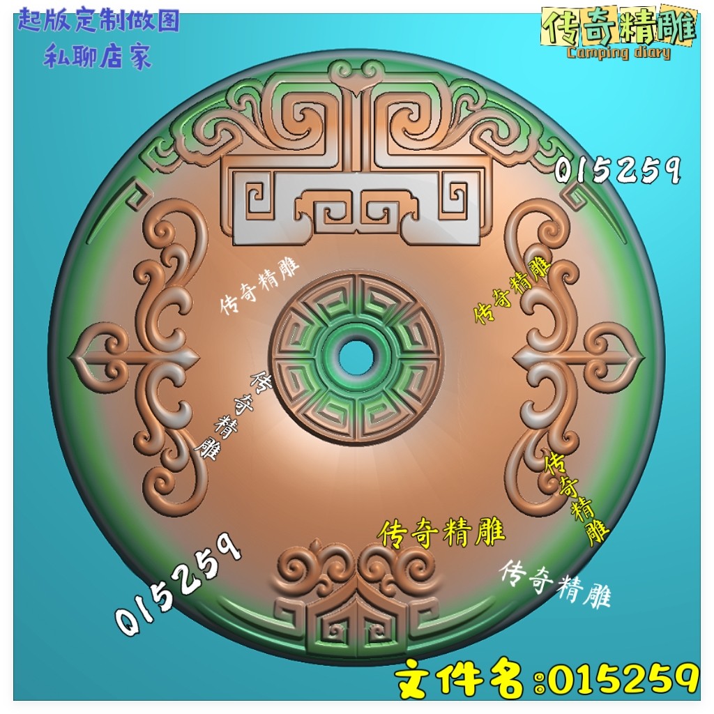 玉雕仿古兽头兽面平安扣挂件精雕图灰度图:穿越千年的守护神-玉雕-淘宝百科网