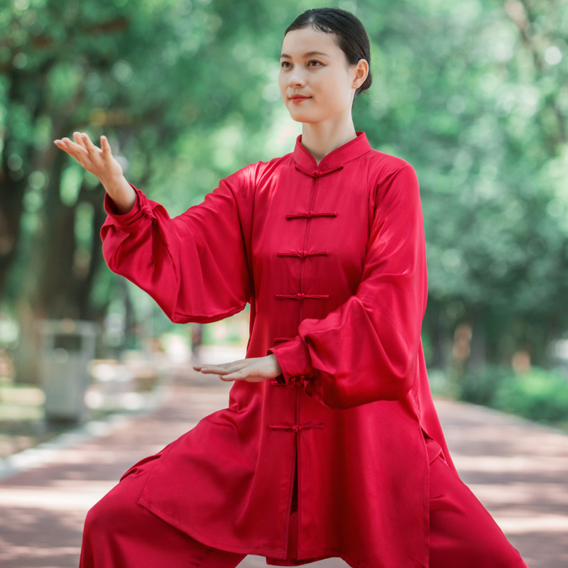 Tai chi clothing chinese kung fu uniforms Women new style elegant Tai Chi  Clothingquan martial arts competition performance training suit men Silk