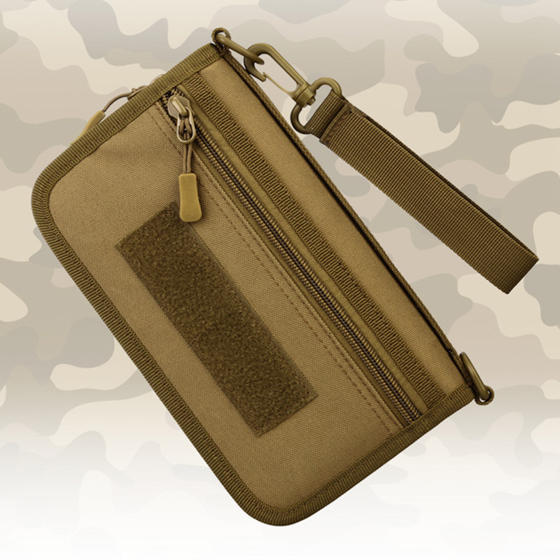 Handbag outdoor wallet men's military fans tactical handbag multifunctional mobile phone men's medium and long hard card bag ID bag