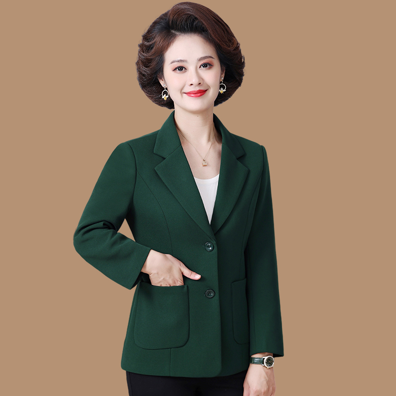 Mom's Autumn Blazer 2026 New Style for Women Aged 40-50, Middle-Aged and Elderly Women's Spring and Autumn Elegant Suit Jacket